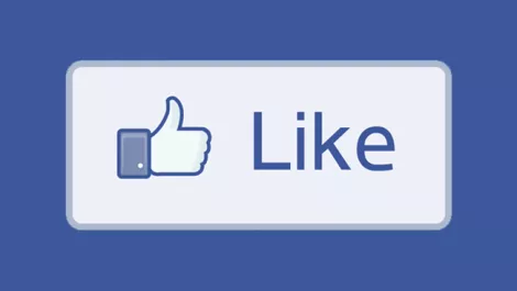 Facebook like button blue