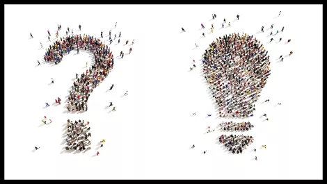 Question and lightbulb