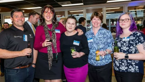 Veritec team members   greg mace  kristine hewitt  charmaine glass  jodie irvine  sarah boege