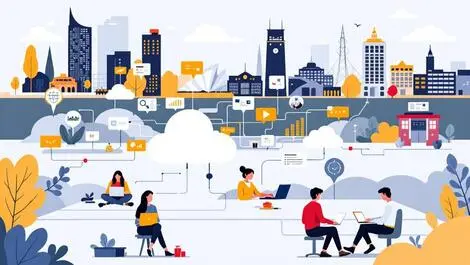 Students using laptops cloud data digital tools sydney university campus australia