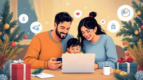 Australian family holiday budget tracking online gift shopping