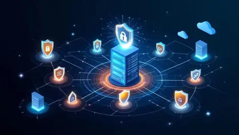 Interconnected digital shields network server enterprise security breach containment