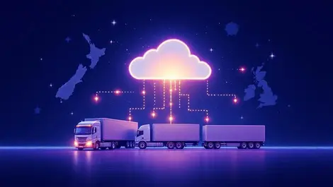 Digital integration transport industry trucks cloud new zealand australia uk