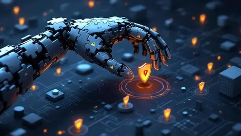 Robotic puzzle arm over corporate network risky ai security