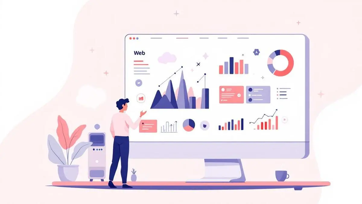 Modern web hosting dashboard with assistant guiding business owner