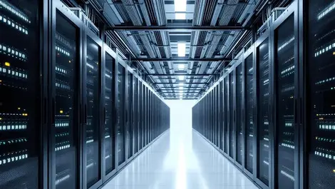 Modern datacenter aisle double stack busway high density ai power