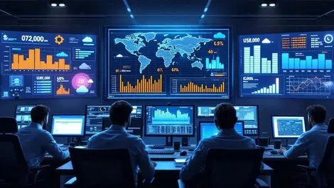Modern it operations room global uptime screens team collaboration