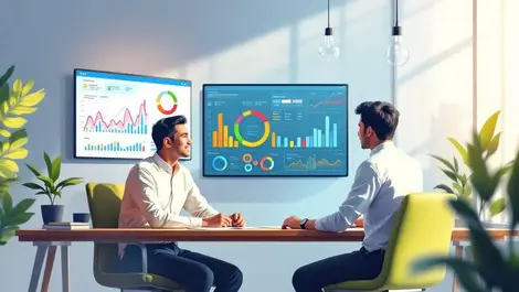 Indonesian sme owner with banker jakarta credit risk dashboard