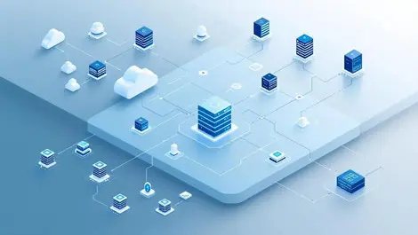 Flat data center hybrid cloud network map segmented risk zones blocked lateral