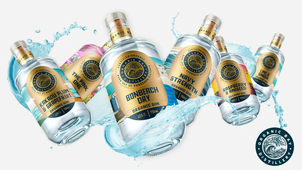 Peacock Bros rebrands Organic Bay Distillery packaging